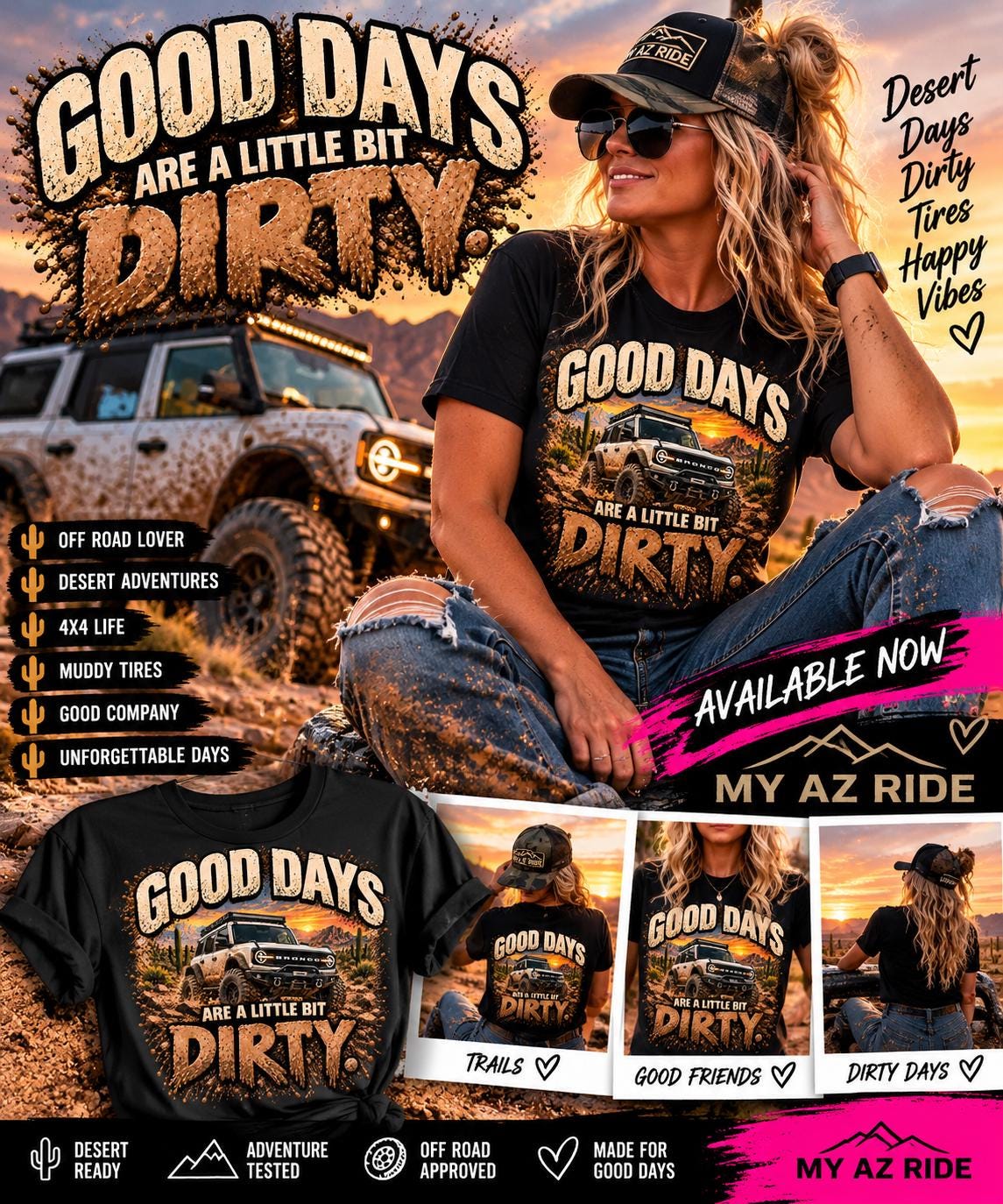Off-Road Adventure T-Shirt | Desert 4x4 Lover Tee (Made to Order)