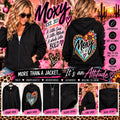 Women's Lightweight Hoodie | Leopard Heart Graphic | Bold Sassy Everyday Jacket | MOXY Girl 317