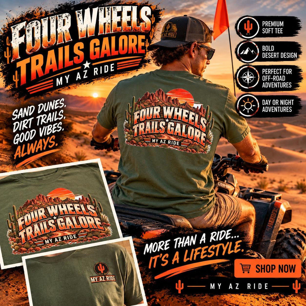 Arizona Off Road T-Shirt | UTV ATV Trail Riding Tee | Desert Adventure Shirt